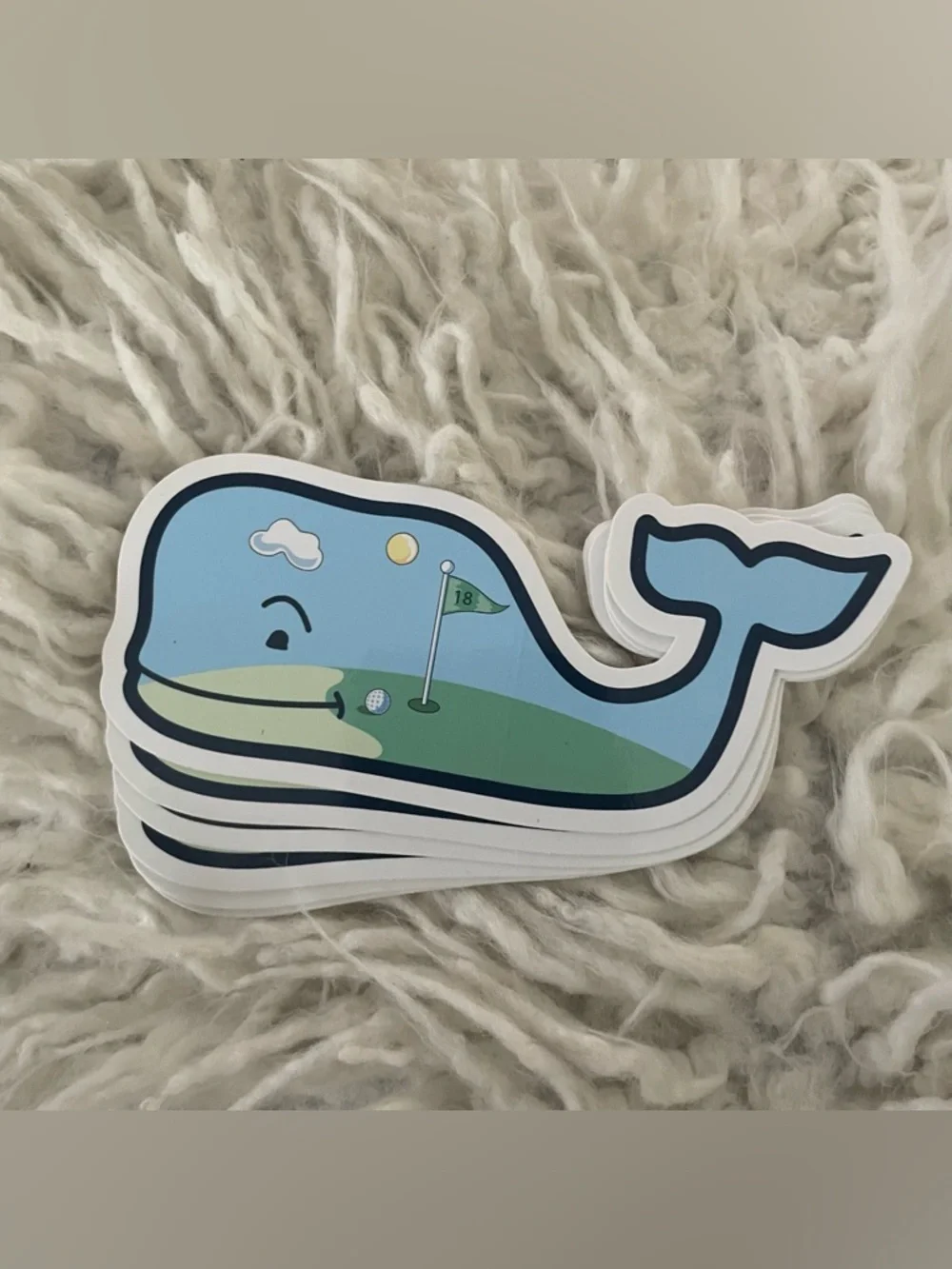 Vineyard Vines Golf Whale Sticker